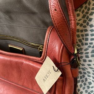 J Crew Genuine Leather Saddle Tote